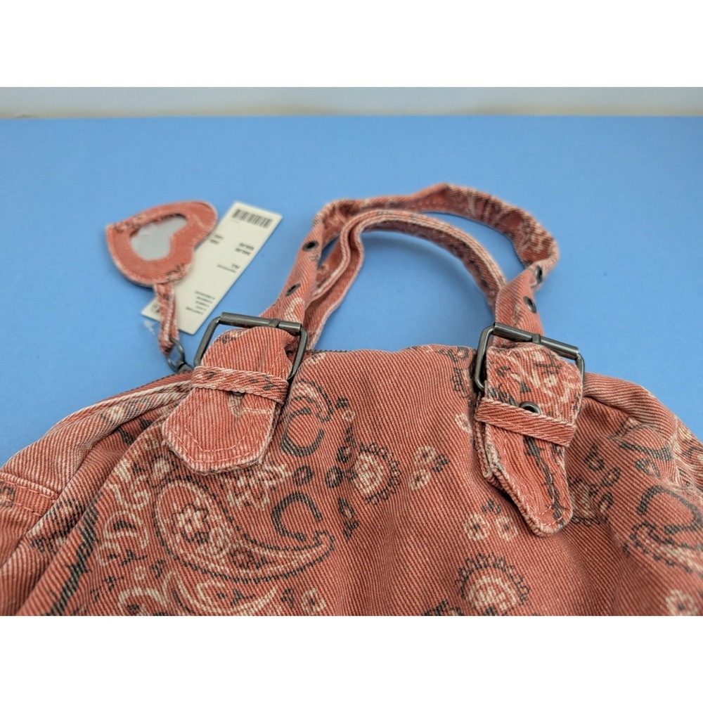 Urban Outfitters BDG Paisley Red Y2K Style Duffle Shoulder Bag NEW - Picture 13 of 16
